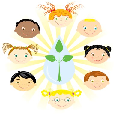 Nationality boys and girls. clipart