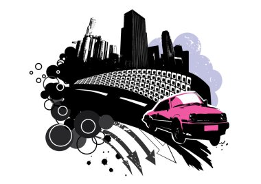 City grunge clipart