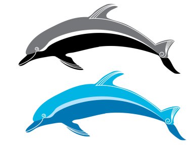 Dolphins. clipart