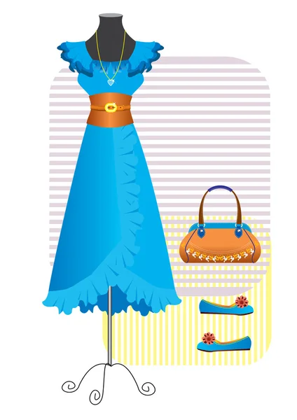 Fashion dress for woman — Stock Vector