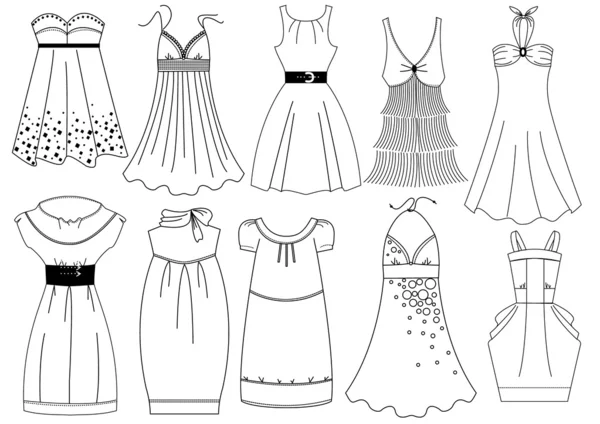 Moda sukienki — Wektor stockowy