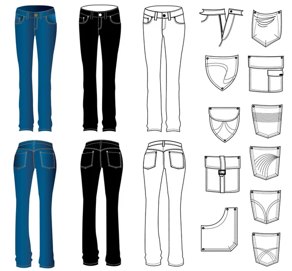 Jeans — Image vectorielle