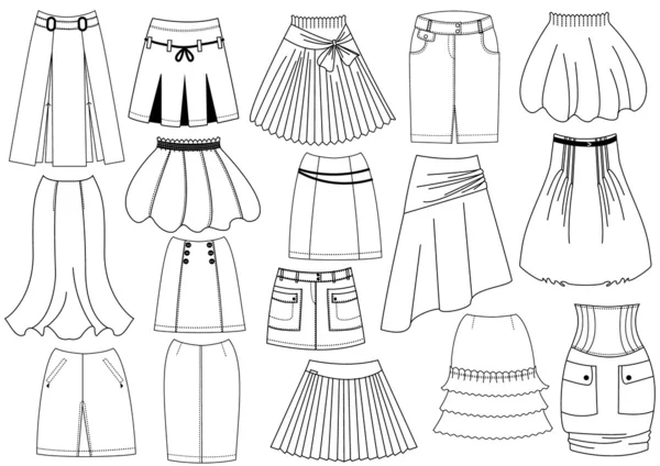 Skirts .Fashion — Stock Vector