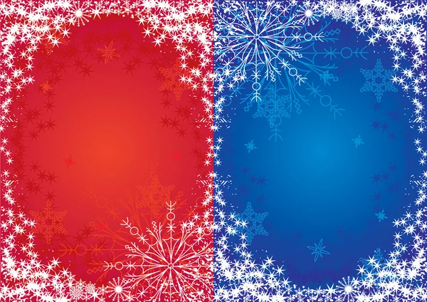 蓝红色圣诞背景的文本 — 图库矢量图片