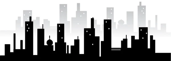 Stad silhouetten — Stockvector