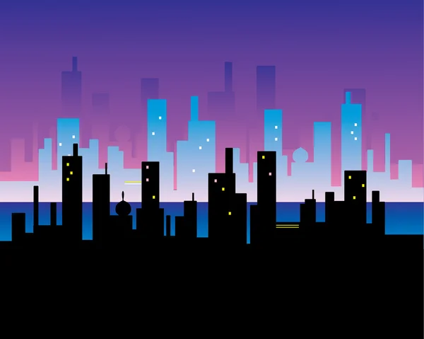 Silhouettes de ville — Image vectorielle