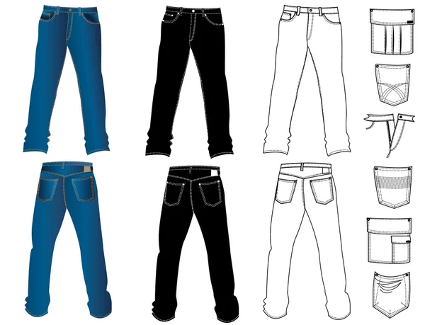 Jeans voor mannen — Stockvector