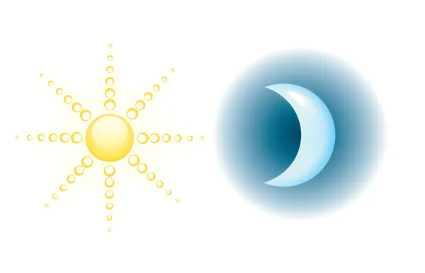 Sun and moon — Stock Photo, Image