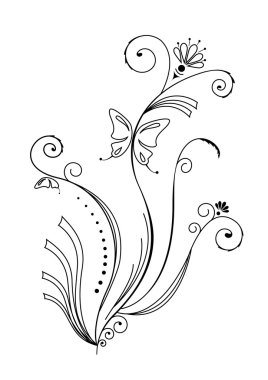 Vector floral element for design clipart