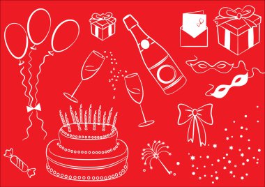 Celebration elements.Vector clipart