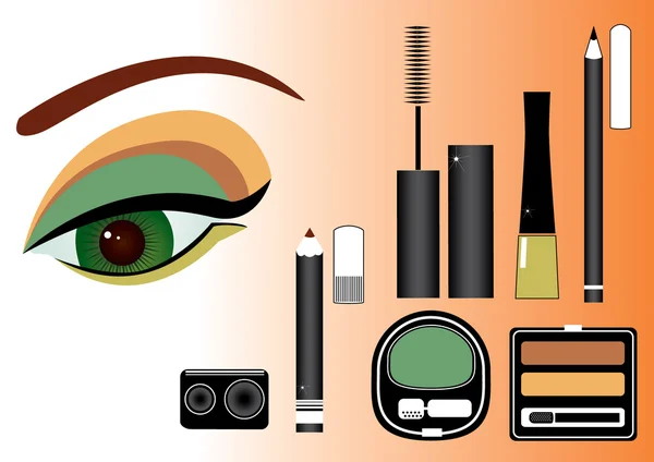 Maquiagem de cosméticos de olhos — Fotografia de Stock