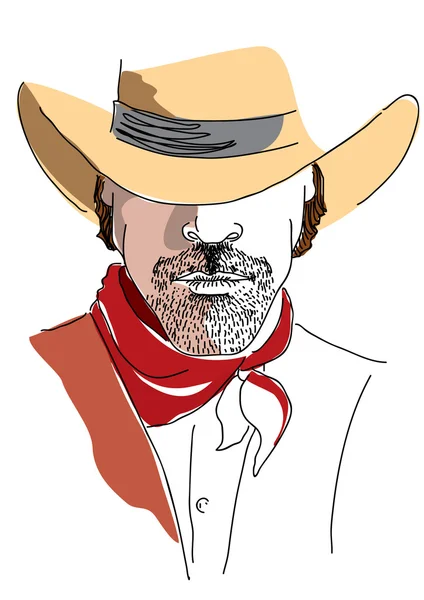 Retrato de cowboy — Fotografia de Stock