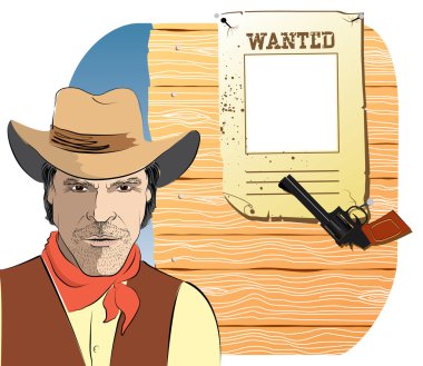  cowboy portrait clipart