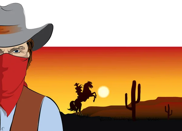 Cowboy. Bandit — Stockfoto