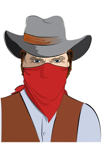 Cowboy. Bandit — Stockfoto