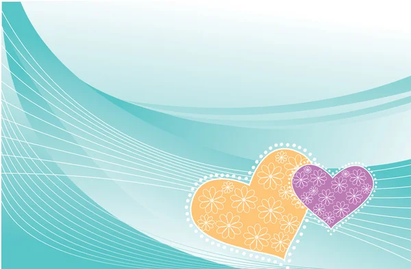 Vector kärlek vykort. Valentins dag — Stockfoto