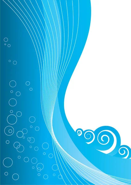 Векторная синяя абстрактная волна — стоковое фото