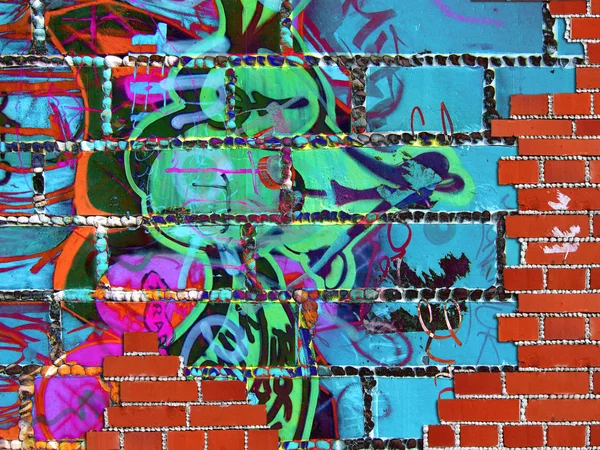 Abstraktní textury ze starých wall.collage — Stock fotografie