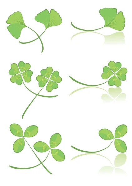 Vector green leaves — Stock Photo, Image