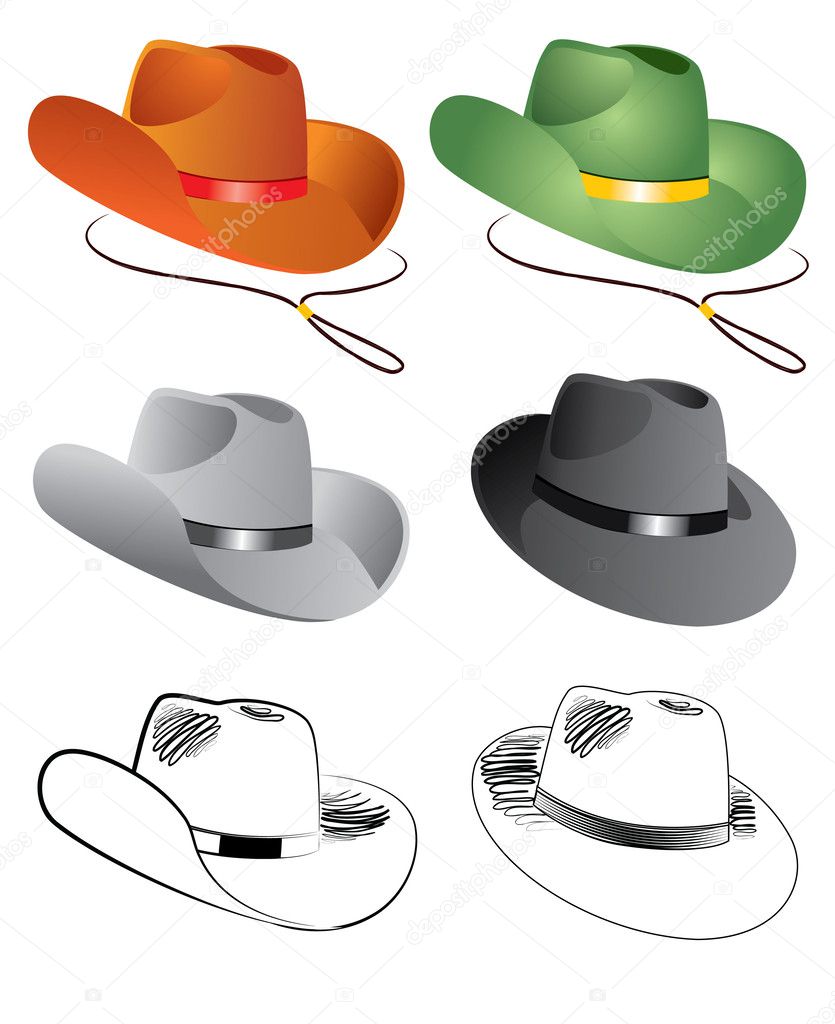  hats for men on white