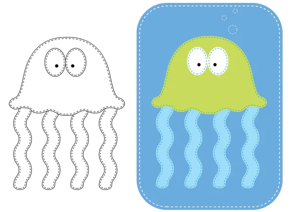 Medusas de desenhos animados — Fotografia de Stock