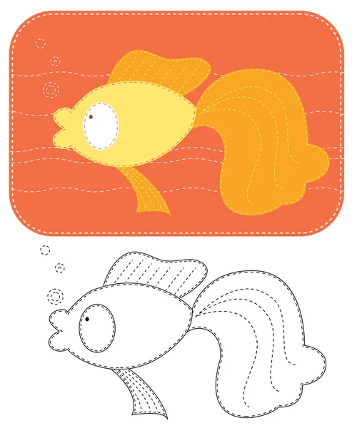 Desenhos animados peixinho dourado . — Fotografia de Stock