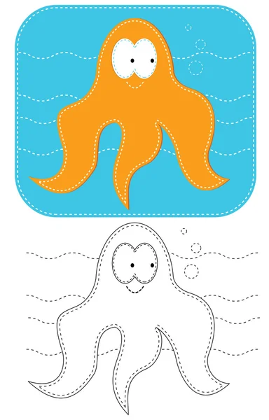 Cartoons octopus — 图库照片