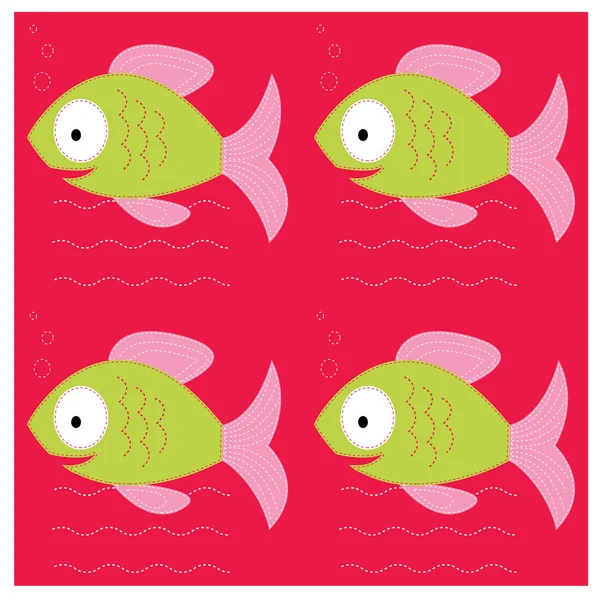 Vektorfische nahtlos — Stockfoto