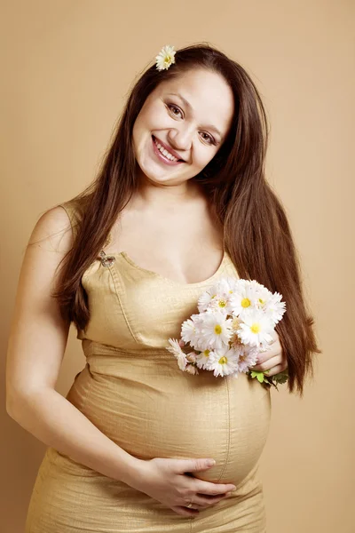 Mulher grávida feliz — Fotografia de Stock