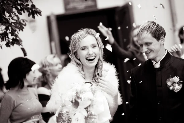 Smějící se nevěsta — Stock fotografie