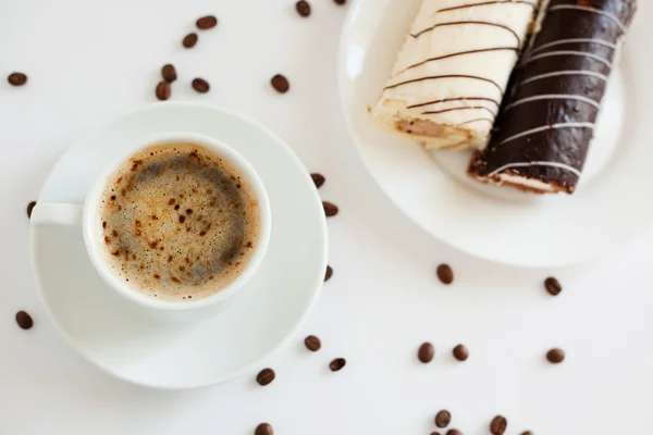 Café com sobremesa — Fotografia de Stock