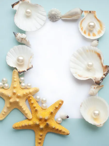 Pastel deniz çerçeve — Stok fotoğraf