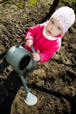 In a kitchen garden clipart