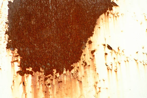 Pintura vieja erosionada en superficie metálica — Foto de Stock