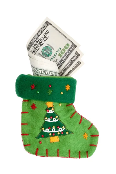 Sock with money — Stock Photo, Image