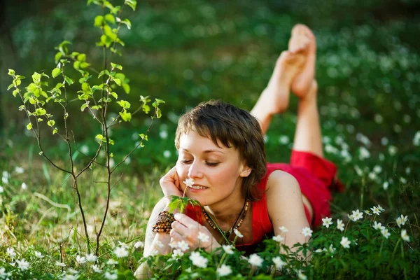 Resting on the grass — Stock Photo, Image