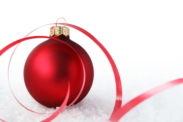 Red Christmas ball — Stock Photo, Image