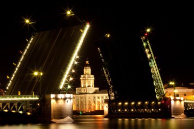 Drawbridge in Saint Petersburg clipart