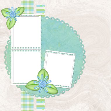 Grunge papers design in scrapbooking sty clipart
