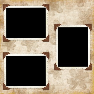 Vintage background with frames clipart