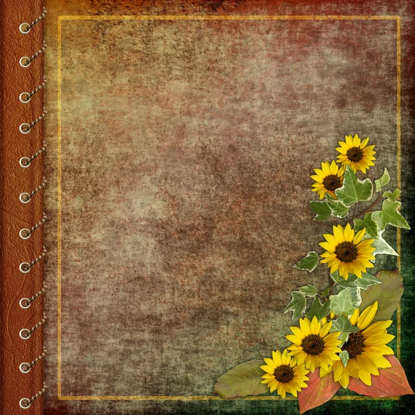 Album cover with flowers — Stock Photo, Image