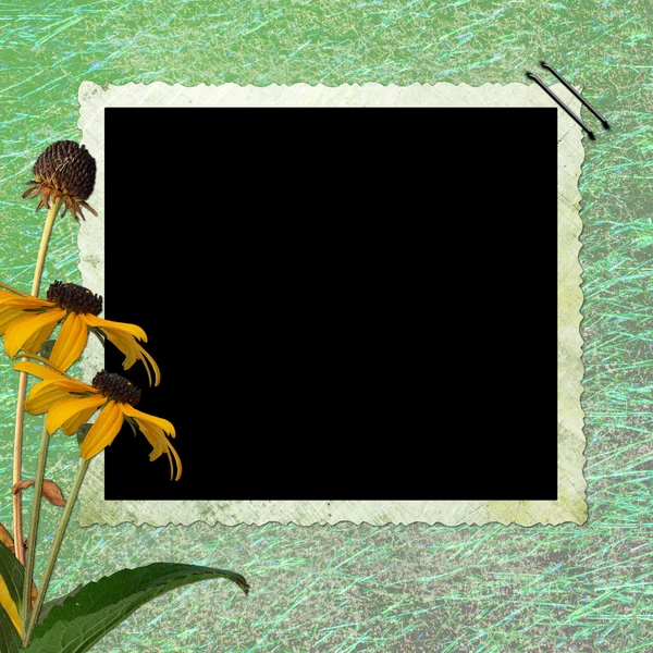 Fundo abstrato floral com moldura — Fotografia de Stock