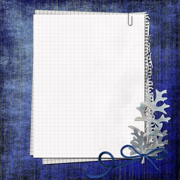 Pusty papier notatkowy na teksturowanym tle — Zdjęcie stockowe