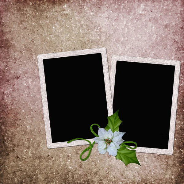 Background with frame and Christmas Star — Stock Photo, Image