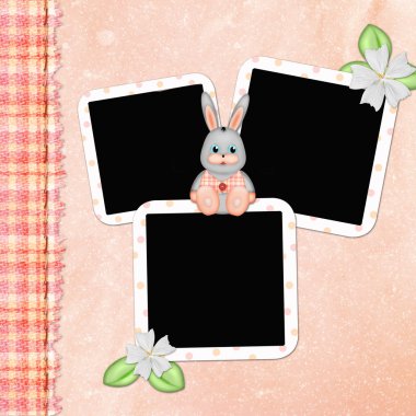 Cover page for baby album clipart