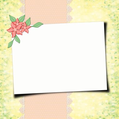 Blank note paper on textured background clipart