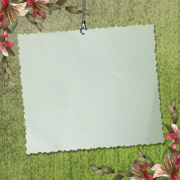 Blanko-Notizpapier auf strukturiertem Hintergrund — Stockfoto