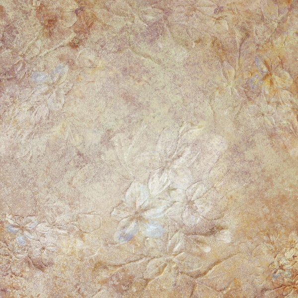 Vintage paper with flowers