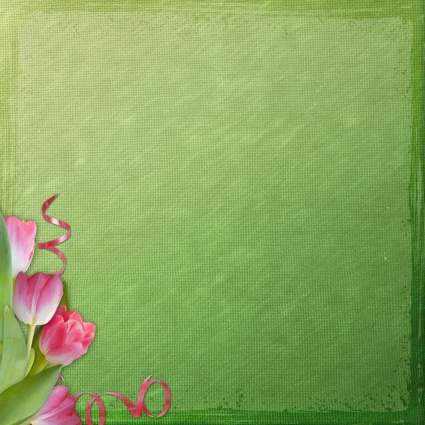 Frühling Hintergrund mit Blumen — Stockfoto