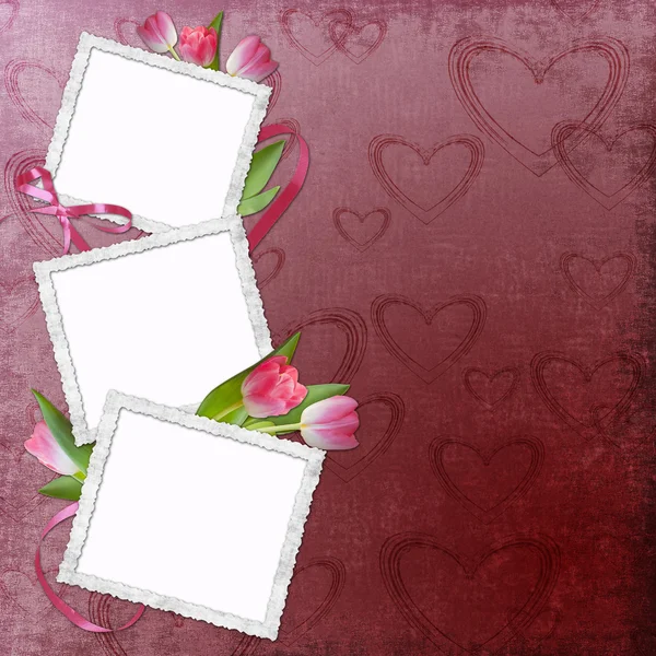Lovely frame for Valentine — Stock Photo, Image